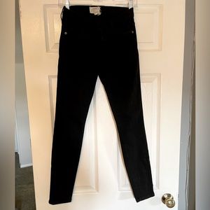 Current Elliott skinny high waisted black jeans